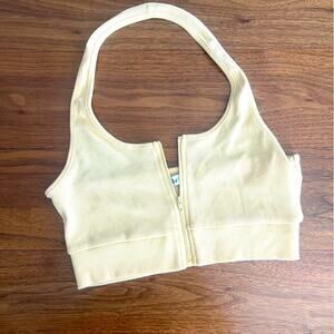 Aster light yellow halter shirt